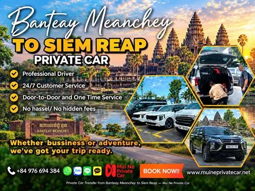 Banteay Meanchey to Siem Reap Private Car